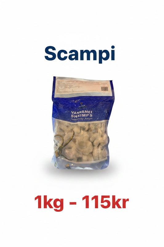 Scampi 26/30 1 kg utan skal