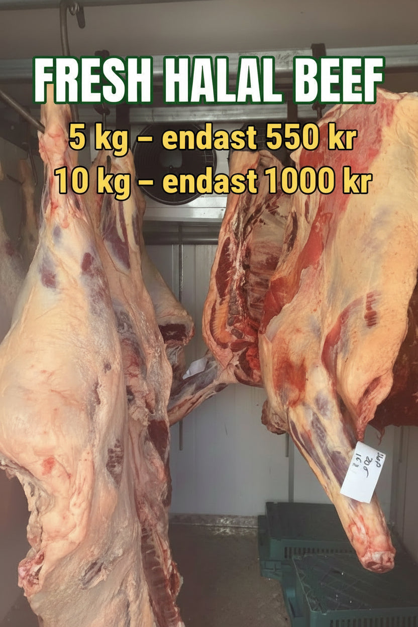 Halalslaktat nötkött med ben 1 kg