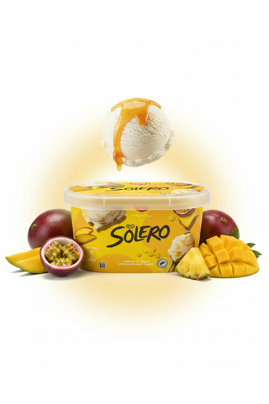 Solero vanilj med exotisk fruktsås 815 ml